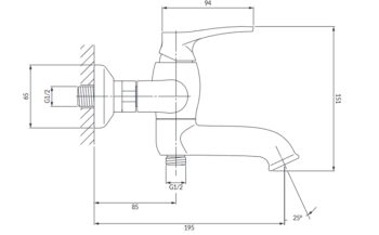 OMNIRES - ART DECO vaňová batéria so sprchovou súpravou, zlatá lesk AD5131GL