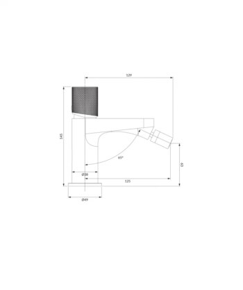OMNIRES - CONTOUR bidetová batéria, kartáčovaná meď CT8020CPB