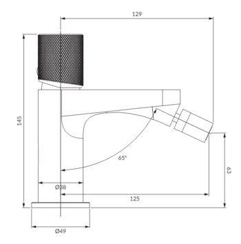 OMNIRES - CONTOUR bidetová batéria, kartáčovaná meď CT8020CPB