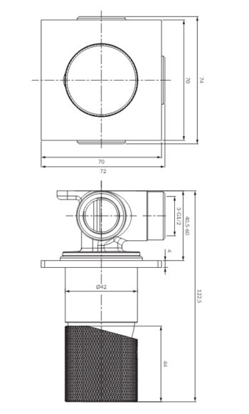 OMNIRES - CONTOUR podomietková sprchová batéria, kartáčovaná meď CT8045CPB