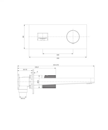 OMNIRES - CONTOUR umývadlová batéria podomietková chróm /CR/ CT8015CR