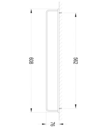 OMNIRES - DARLING držiak uterákov, 61 cm čierna /BLH/ DA70216BL