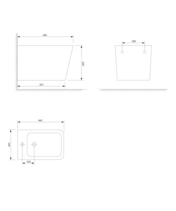 OMNIRES - FONTANA bidet, 49 x 35 cm biela lesk /BP/ FONTANABIBP