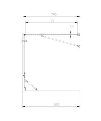 OMNIRES - MANHATTAN bočná stena, 80 cm chróm / transparent /CRTR/ ADR80XCRTR