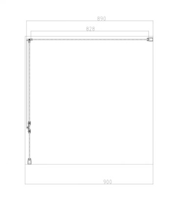 OMNIRES - MANHATTAN bočná stena, 90 cm chróm / transparent /CRTR/ ADR90XCRTR