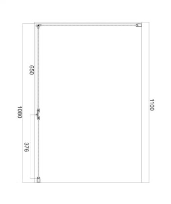 OMNIRES - MANHATTAN sprchové dvere pre bočnú stenu, 110 cm chróm /transparent /CRTR/ ADC11X-ACRTR