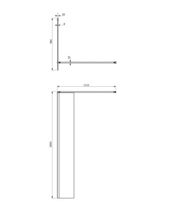 OMNIRES - MARINA walk-in, 100 cm chróm / transparent /CRTR/ DNR10XCRTR