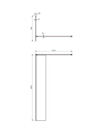 OMNIRES - MARINA walk-in, 80 cm chróm / transparent /CRTR/ DNR80XCRTR