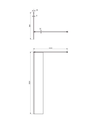 OMNIRES - MARINA walk-in, 90 cm chróm / transparent /CRTR/ DNR90XCRTR