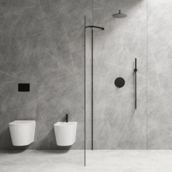 OMNIRES - MARINA walk-in, 90 cm čierna mat / transparent /BLMTR/ DNR90XBLTR