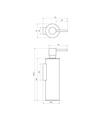 OMNIRES - MODERN PROJECT dávkovač tekutého mydla, nástenný, meď kartáčovaná MP60721CPB