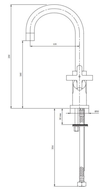 OMNIRES - MODERN umývadlová batéria s výpustou kľuk-klak, chróm lesk C301CR