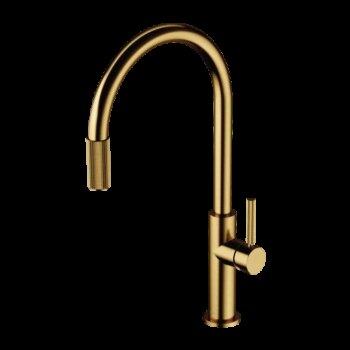OMNIRES OMNIRES - Drezová batéria (kompatibilná s akýmkoľvek systémom filtrácie vody), brúsené zlato SW9057GLB