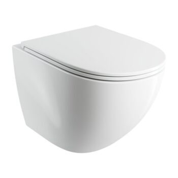 OMNIRES - OTTAWA COMFORT misa Rimless vrátane sedátka s slow, 54 x 37 cm biela lesk /BP/ OTTAWACMWBP