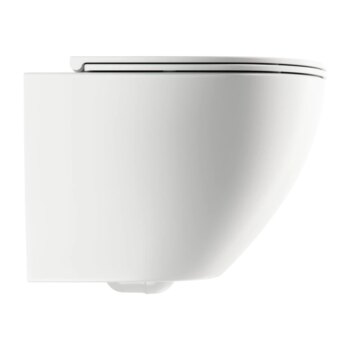 OMNIRES - OTTAWA bezrámové závesné WC so sedátkom, 49x36,5 cm, matná biela OTTAWAMWBM