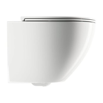 OMNIRES - OTTAWA misa Rimless vrátane sedátka s slow, 49 x 37 cm biela lesk /BP/ OTTAWAMWBP