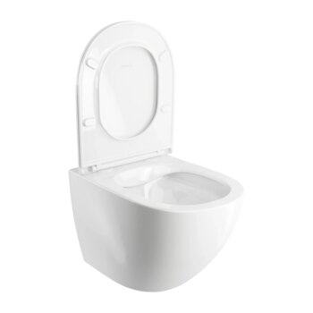 OMNIRES - OTTAWA misa Rimless vrátane sedátka s slow, 49 x 37 cm biela lesk /BP/ OTTAWAMWBP