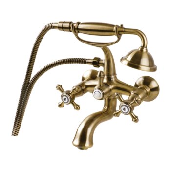 OMNIRES - RETRO vaňová batéria so sprchovacím setom, kartáčovaný antický bronz RE7231BR