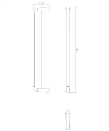OMNIRES - SACO dvojitý vešiak na uteráky, 64 cm, chróm / biela lesk SA54226CRB