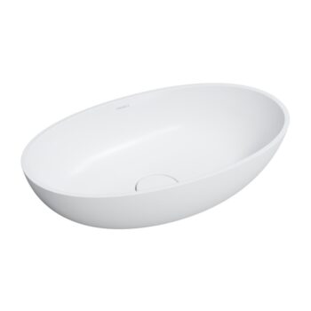 OMNIRES - SHELL M+ umývadlo na dosku, 60 x 35 cm biela mat /BM/ SHELLUNBM