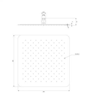 OMNIRES - ULTRA SLIMLINE dažďová sprcha, 40 x 40 cm chróm /CR/ WGU240CR
