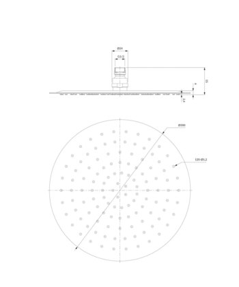 OMNIRES - ULTRA SLIMLINE dažďová sprcha, o 30 cm chróm /CR/ WGU130CR