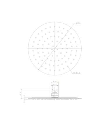 OMNIRES - ULTRA SLIMLINE dažďová sprcha, o25 cm chróm /CR/ WGU125CR