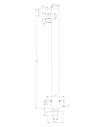 OMNIRES - nástenné sprchové rameno, 40 cm chróm /CR/ RA02XCR