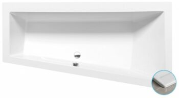 POLYSAN - ANDRA R SLIM asymetrická vaňa 180x90x45cm, biela 78771S