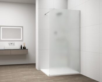 POLYSAN - ESCA CHROME jednodielna sprchová zástena na inštaláciu k stene, matné sklo, 1100  ES1111-01
