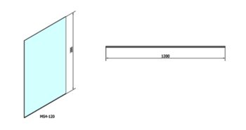 POLYSAN - MODULAR SHOWER stena WALK-IN, jednodielna, 1200 MS4-120