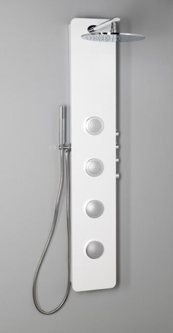 POLYSAN - SPIRIT ROUND sprchový panel s termostatickou batériou 250x1550, biela 71151