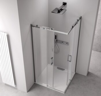POLYSAN - THRON SQUARE štvorcový sprchový kút 800x800, hranaté pojazdy, rohový vstup TL2880-5002