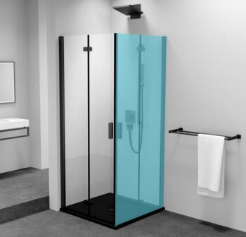 POLYSAN - ZOOM BLACK sprchové dvere skladacie 700 lavé, číre sklo ZL4715BL