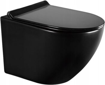 PRIM předstěnový instalační systém s chromovým tlačítkem 20/0041 + WC MEXEN LENA ČERNÁ Rimless + SEDADLO PRIM_20/0026 41 ME01