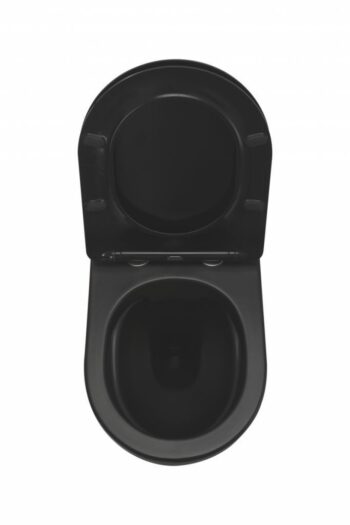 PRIM předstěnový instalační systém s chromovým tlačítkem 20/0041 + WC REA CARLO MINI RIMLESS ČIERNY MAT + SEDADLO PRIM_20/0026 41 MM1