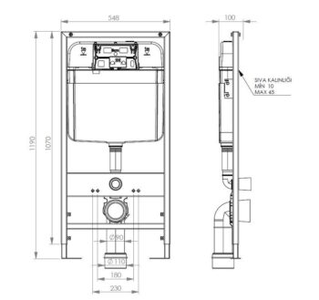 PRIM predstenový inštalačný systém bez tlačidla + WC INVENA PAROS  + SEDADLO PRIM_20/0026 X RO1