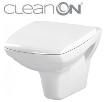 PRIM predstenový inštalačný systém s čiernym tlačidlom 20/0044 + WC CERSANIT CLEANON CARINA + SEDADLO PRIM_20/0026 44 CA1