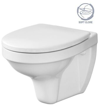 PRIM predstenový inštalačný systém s čiernym tlačidlom 20/0044 + WC CERSANIT DELFI + SOFT SEDADLO PRIM_20/0026 44 DE2