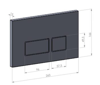 PRIM predstenový inštalačný systém s čiernym tlačidlom 20/0044 + WC MEXEN LENA ČERNÁ Rimless + SEDADLO PRIM_20/0026 44 ME01