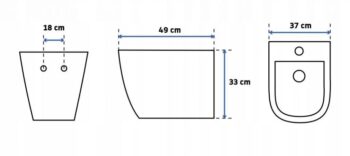 PRIM predstenový inštalačný systém s čiernym tlačidlom 20/0044 + WC REA Carlo Flat Mini Rimlesss + SEDADLO PRIM_20/0026 44 CF1