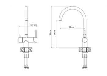 Quadron - Kuchynská batéria Caren Copper 3623512_PVDC1