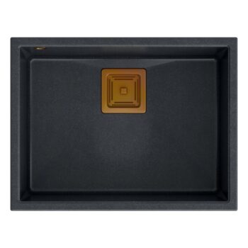 Quadron Quadron - Granitový drez DAVID 50 Black Metallic Meď HQD5542U8-C1