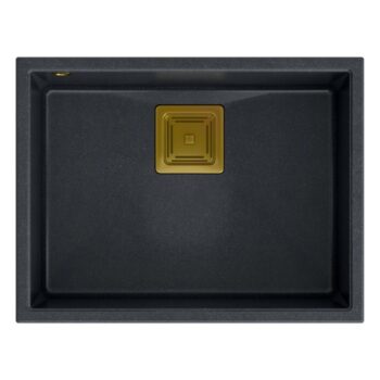 Quadron Quadron - Granitový drez DAVID 50 Black Metallic Meď HQD5542U8-C1