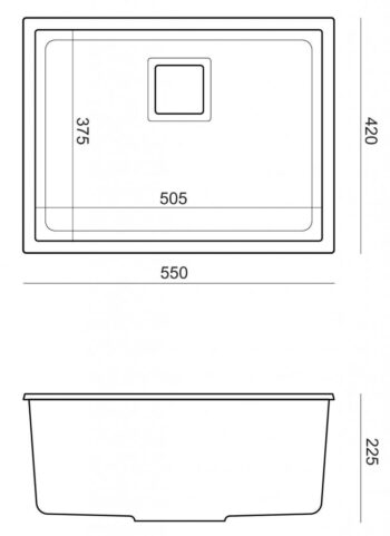Quadron Quadron - Granitový drez DAVID 50 Black Metallic Meď HQD5542U8-C1