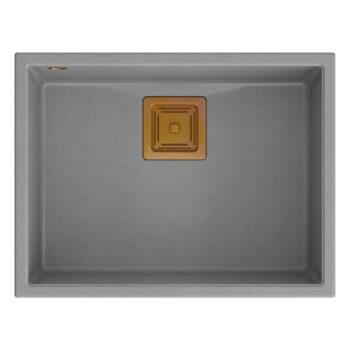 Quadron Quadron - Granitový drez DAVID 50 Grey Metallic Meď HQD5542U5-C1