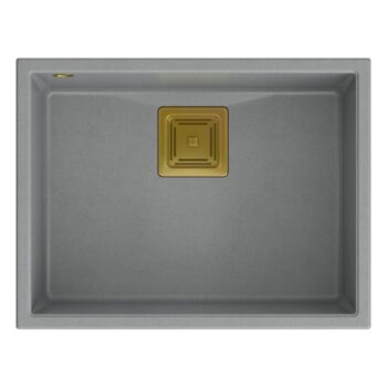 Quadron Quadron - Granitový drez DAVID 50 Grey Metallic Meď HQD5542U5-C1