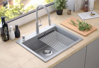 Quadron Quadron - Granitový drez KURT 110 WORKSTATION Grey Metallic ZLE-09004
