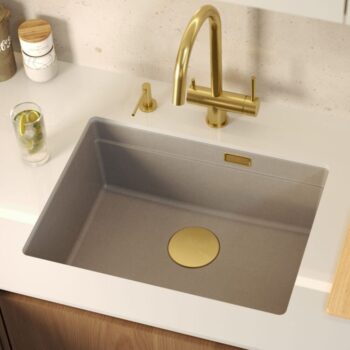 Quadron Quadron - Granitový drez Logan 100 Beige Oceľ HQJ6045U4_BS_U