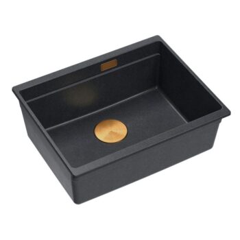 Quadron Quadron - Granitový drez Logan 100 Black Metallic Meď HQJ6045U8_PVDC1_U